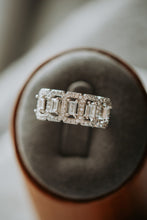 Load image into Gallery viewer, Ava Links Baguette Sterling Silver Ring