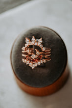 Load image into Gallery viewer, Brynn 4PC Garnet Zircon Rose Gold Ring Set