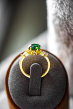 Load image into Gallery viewer, Mia Emerald Hexagon Cut Gold Ring