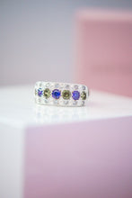 Load image into Gallery viewer, Aimee Multicolor Gemstones Sterling Silver Ring
