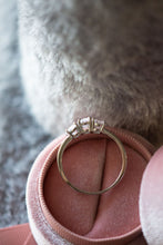 Load image into Gallery viewer, Forever Yours 3-Stone Cubic Zirconia Sterling Silver Ring Rhodium Plating