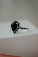 Load image into Gallery viewer, Celestine Black Heart Sterling Silver Ring