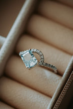Load image into Gallery viewer, Astrid Blue Topaz Radiant Cut Sterling Silver Ring