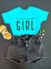 Load image into Gallery viewer, Mama's Girl | Girl's Blue Short Sleeve Graphic Tee