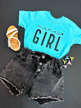 Load image into Gallery viewer, Mama's Girl | Girl's Blue Short Sleeve Graphic Tee