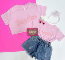 Load image into Gallery viewer, Besties Mommy & Me | Women's Fit Pink Matching Graphic Tee