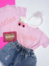 Load image into Gallery viewer, Besties Mommy & Me | Girl's Pink Short Sleeve Graphic Tee