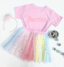 Load image into Gallery viewer, Besties Mommy & Me | Girl's Pink Short Sleeve Graphic Tee