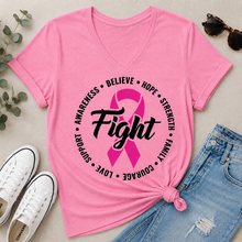 Load image into Gallery viewer, Breast Cancer Awareness V-NECK*