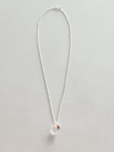 Load image into Gallery viewer, "Shelly Seaglass" White Silver Necklace