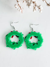 Load image into Gallery viewer, "All Things Christmas" Wreath Earrings