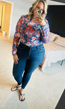 Load image into Gallery viewer, Floral Print Mesh Top