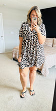 Load image into Gallery viewer, Leopard Keyhole Back Babydoll Dress