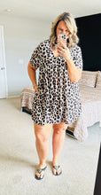 Load image into Gallery viewer, Leopard Keyhole Back Babydoll Dress