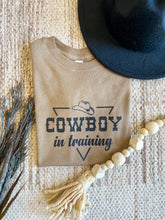 Load image into Gallery viewer, Cowboy In Training | Tan Short Sleeve Kid's Western Graphic Tee