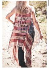 Load image into Gallery viewer, Kimono Vests - American Flag