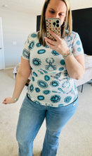 Load image into Gallery viewer, Turquoise Mesh Top