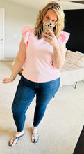 Load image into Gallery viewer, Blush Ruffle Sleeve Blouse