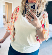 Load image into Gallery viewer, Floral Sleeve Blouse