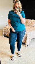 Load image into Gallery viewer, Teal Cross Textured Tee