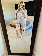 Load image into Gallery viewer, Leopard Ribbed Biker Shorts