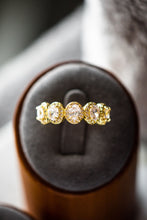 Load image into Gallery viewer, Isabella 5-Stone Half Eternity Gold Ring