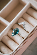Load image into Gallery viewer, Samara 2PC Blue Crystal Ring Set