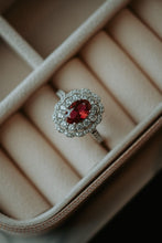 Load image into Gallery viewer, Eloise Garnet Oval Sterling Silver Engagement Ring