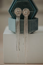Load image into Gallery viewer, Missie Silver Tassel Dangle Earrings