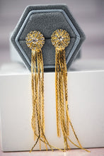 Load image into Gallery viewer, Missie Gold Tassel Dangle Earrings