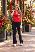 Load image into Gallery viewer, Ready to Ship | The Fiona - Black Flare Leggings WITH POCKETS