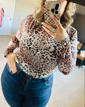 Load image into Gallery viewer, Brown Leopard Mesh Bodysuit