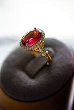 Load image into Gallery viewer, Alani Oval Cut Red Gemstone Gold Ring