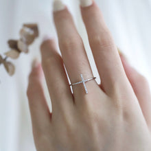Load image into Gallery viewer, Cross Sterling Silver Ring