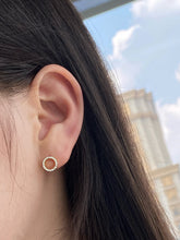 Load image into Gallery viewer, Mini Round Cubic Zircon Stud Earrings
