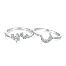 Load image into Gallery viewer, Micah 2PC Sterling Silver Ring Set