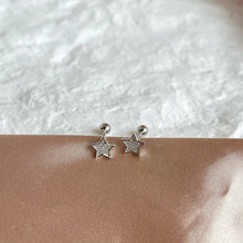 Load image into Gallery viewer, Star Zircon Stud Sterling Silver Earrings