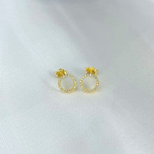 Load image into Gallery viewer, Mini Round Cubic Zircon Stud Earrings