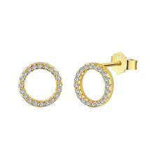 Load image into Gallery viewer, Mini Round Cubic Zircon Stud Earrings
