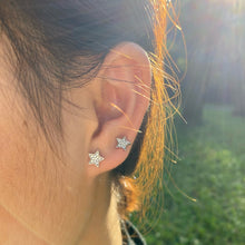 Load image into Gallery viewer, Star Zircon Stud Sterling Silver Earrings