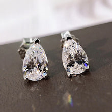 Load image into Gallery viewer, Pear 5A Cubic Zircon Stud Earrings