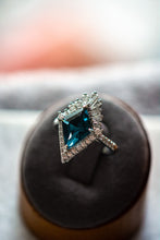 Load image into Gallery viewer, Maeve Blue Crystal Sterling Silver Ring