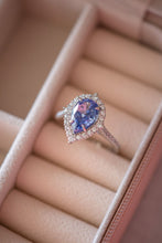 Load image into Gallery viewer, Emory Tanzanite Pear Cut Sterling Silver Ring