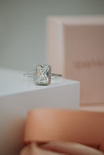 Load image into Gallery viewer, Zheynel Emerald Cut Sterling Silver Ring