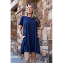 Load image into Gallery viewer, Ready to Ship | The Kacey - Navy Swing Dress