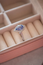 Load image into Gallery viewer, Emory Tanzanite Pear Cut Sterling Silver Ring