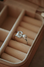 Load image into Gallery viewer, Lana Oval Cut Cubic Zirconia and Pearl Sterling Silver Ring