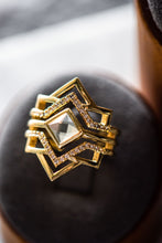 Load image into Gallery viewer, Claire Princess Cut Exquisite Gold Ring