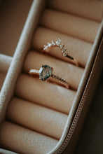 Load image into Gallery viewer, Vienna Moss Agate Rose Gold Ring Set