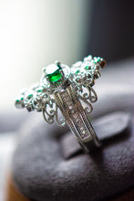 Load image into Gallery viewer, Eden Emerald Sterling Silver Ring